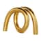 12" Gold Ceramic Abstract Rounded Loop Sculpture